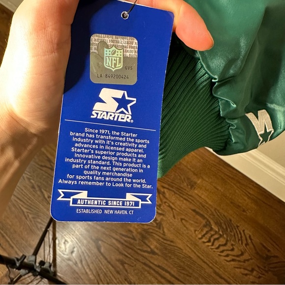 NWT Men's Jets Starter Jacket New York Jets The Pick and Roll Full Snap Jacket - Picture 7 of 16